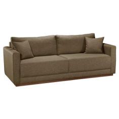 Imagem de Sofá 3 Lugares Portinari Poliéster Caqui - Mobly