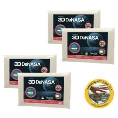 Imagem de Kit Família Travesseiro Nasa 3D Duoflex Macio Antialérgico - Travessei