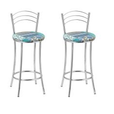 Imagem de Kit 2 Banquetas Cromadas BC26-B D410 Cromado/Florido