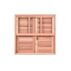 Imagem de Kit com 2 Janelas Guilhotina com Ferragem Je821 Esel 100x100x12cm Natural