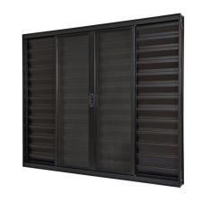 Imagem de Janela de Alumínio Veneziana 100x120cm 6 Folhas Sem Grade e Com Vidro Liso Ultra Ramassol