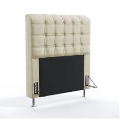 Imagem de Cabeceira Estofada Para Cama Box Dama 90 Para Cama de Solteiro Sued Bege Aradecor