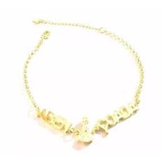 Imagem de Pulseira Abençoada Religiosa Aparecida Folheado Ouro 18k