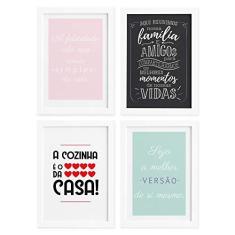 Imagem de Quadros Cozinha Variada Moldura  33x43cm 4un