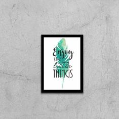 Imagem de Quadro Decorativo Enjoy The Little Things 45x34cm