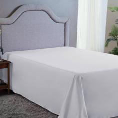 Imagem de Lençol Super King 400 Fios Virol de Algodão Sem Elástico Ultra Macio