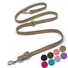 Imagem de Coleira para cães - extremidade dupla multifuncional, para treinamento de obediência ou trabalho à distância, fácil de usar, leve, macia e durável, conversível, mãos livres, transversal, sobre o ombro