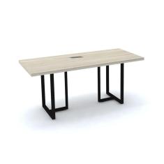 Imagem de Mesa De Reunião Retangular Powerbox Pandin Pe40tub - Nogueira