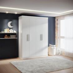 Imagem de Guarda-roupa Infantil 04 Portas Frente em Mdf Angel Branco