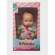 Imagem de Boneca Nenequinha Roupao - Branco com Rosa - Sem Capuz super toys