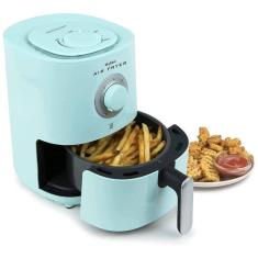 Imagem de Fritadeira Elétrica Air Fryer 940mL com Temporizador, Cesta Antiaderente e Controle de Temperatura Ajustáveis, 110V, Nostalgia, Azul