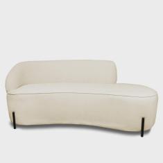 Imagem de Sofá 3 Lugares Orgânico 180cm Pé Ferro Pto Morgan Bouclê Bege L01 - D'Rossi