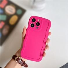 Imagem de Capa de telefone de silicone sólido para Xiaomi Mi 13 12S 12T 12 11 10 10i 12X 11X 10T 9T 11i 9 Lite Pro Ultra SE Curly Wave Capa traseira, rosa, para Mi 12S Ultra