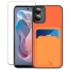 Imagem de Covthch Capa para Moto G Power 5G 2024 compatível com Motorola G Power 5G 2024 com protetor de tela Moto G Power 2024 [capa carteira com suporte para cartão de crédito borracha de silicone fina fina]