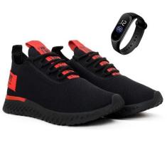 Imagem de Kit Tênis Masculino Para Academia Caminhada Relógio Olymp Bf Shoes, 39