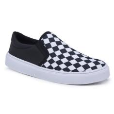 Imagem de Tênis Feminino Slip On Casual Macio Confortável - Bono Rock, Xadrez, 3