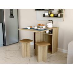 Imagem de Conjunto Mesa Dobrável 2 Banquetas BA500 DJD Marrom