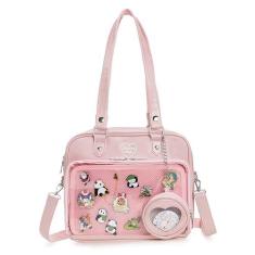 Imagem de ZAROXOXS Bolsa Ita Bag Bolsas de Ombro Kawaii Quadradas com Inserção Anime Pins Display, rosa