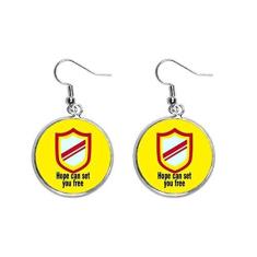 Imagem de Brinco feminino Hope Can Set You Free Ear Pendente de prata