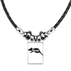 Imagem de DIYthinker Colar de animal  e  com pingente de corda de couro de torque