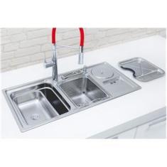 Imagem de Kit Cuba Gourmet em Inox Dupla para Cozinha - Linha Ultra - LMS-FSH-7802