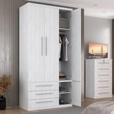 Imagem de Guarda-Roupa De 3 Portas 1307 Ilan Carvalho Claro