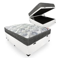 Imagem de Cama Box Com Baú Casal + Colchão De Molas - Anjos - Superpocket 138cm