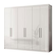 Imagem de Guarda Roupa Casal 6 Portas 4 Gavetas 4 Prateleiras Venice Branco - Demóbile