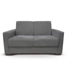 Imagem de Sofá Estofado 2 Lugares Sala Estar Recepção Paloma Suede Cinza
