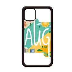 Imagem de Ilustração da temporada do mês de agosto para iPhone 12 Pro Max Capa para Apple Mini Mobile Case