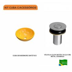 Imagem de Kit Cuba R30 Com Válvula Click Botão 1 Polegada B Compace 