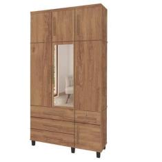 Imagem de Roupeiro / Guarda Roupas El Triplex Com Espelho 3 Portas + 4 Gavetas S