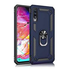 Imagem de SORAKA Capa para Samsung Galaxy A70 com anel capa Samsung Galaxy A70 TPU suave para-choques rígido PC capa traseira com placa de metal para montagem magnética no carro