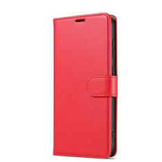 Imagem de GERRIT Capa carteira flip para Samsung Galaxy S24 Ultra/S24 Plus/S24, couro PU, bloqueio de RFID, fecho magnético, capa com suporte para cartão, vermelha, S24