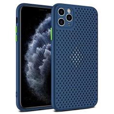 Imagem de Capa de silicone macio com resfriamento respirável para iPhone 14 13 12 11 Pro XS Max Mini X XR 6S 8 7 Plus Capa de dissipação de calor ultrafina, azul, para iphone 13Pro Max
