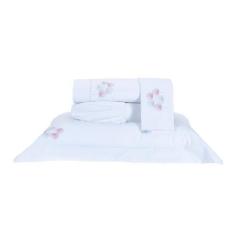 Imagem de Jogo Lençol King Natureza 4Pçs 200 Fios 100% Algodão Branco - Doce Lar