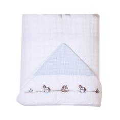 Imagem de Toalha de Banho Bebê SOFT 100% Algodão 3 camadas de fralda c/capuz 90X