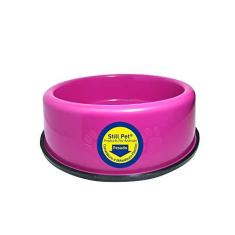 Imagem de Comedouro e Bebedouro Pesado Grande, 2500ml Rosa Tudo Pet para Cães
