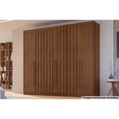 Imagem de Guarda Roupa Casal 6 Portas 4 Ripadas E 6 Gavetasatenas Cacau - Conquista