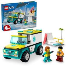 Imagem de LEGO Set City Great Vehicles 60403 Ambulância de Emergência e Snowboarder 79 peças
