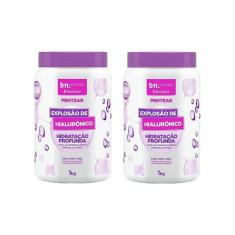 Imagem de Creme Para Pentear Beleza Natural 1Kg Explosao Hialuro- 2Un