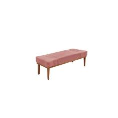 Imagem de Recamier Calçadeira Decorativo Gênova 1,60 cm Veludo Rosa - Montanaris Decor