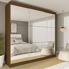 Imagem de Guarda-Roupa Casal Rennes 3 Portas De Correr Espelhado 4 Gavetas Freij