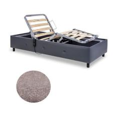 Imagem de Cama Solteiro Motorizada Linho Escuro 100x209x44 cm Pilati