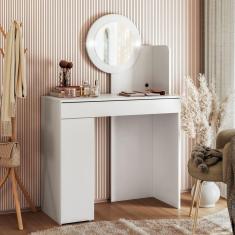 Imagem de Penteadeira Camarim 1 Gaveta Aurea Branco