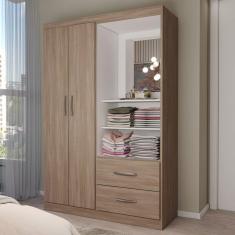 Imagem de Guarda-Roupa Solteiro Gabe 2 Portas 2 Gavetas com Espelho Demolição - Panorama Móveis