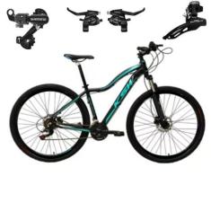 Imagem de Bicicleta Feminina 29 Aluminio Ksw Mwza 21V Freio A Disco Cambio Troca