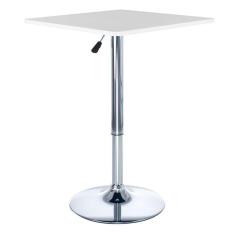 Imagem de Mesa alta bar bistro Apollo quadrada 60 cm tampo madeira ajustável