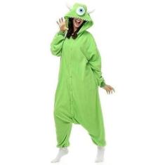 Imagem de Mike Monstros Pijama Macacão Fantasia Kigurumi Adulto - Mundo Das Fant