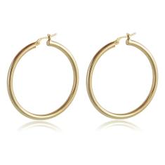 Imagem de Brinco Argola Lisa em Ouro 18k